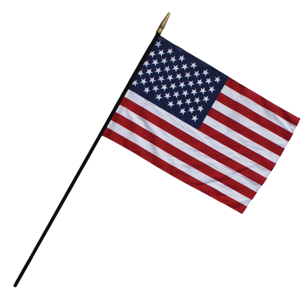 Flagzone Heritage U.S. Classroom Flag, 7/16 x 48in Staff, 24inW x 36inL, PK2 1049344